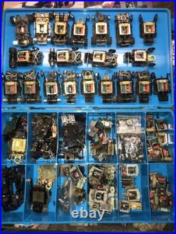 Amazing Lot Vintage Tycopro Tyco Ho Slot Car Chassis's, Parts And Case Amazing Lot Vintage Tycopro Tyco Ho Slot Car Chassis's, Parts And Case