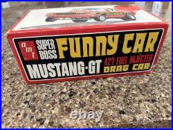 Amt Super Boss Funny Car Mustang Gt 427 Drag Car Original Kit! Vmcp