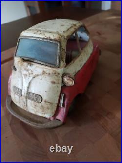 BANDAI of Japan Tin Friction BMW ISETTA Toy Car PARTS or RESTORE ONLY Vintage