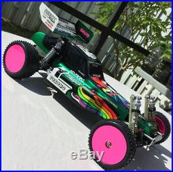 BODY & WING ONLY, Custom Painted Vintage RC10 Masami Repro Protech, by Ultrahive