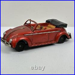 Bandai Vintage 1960's RARE Volkswagen Beetle Convertible Japan Tin Toy Car PARTS