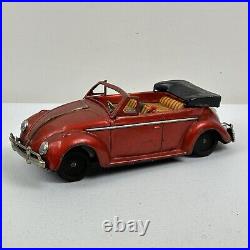 Bandai Vintage 1960's RARE Volkswagen Beetle Convertible Japan Tin Toy Car PARTS