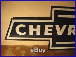 Chevrolet Bowtie Porcelain Part Service Automotive Dealer Car Sign Vintage Plate