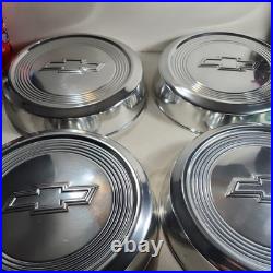 Chevrolet Dog Dish Hub Cap GM OEM Vintage Car And Truck Part Set of 4