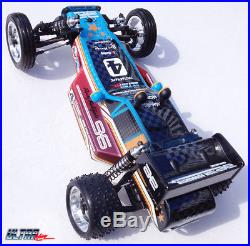 Custom Painted Vintage RC10 6160 Protech Buggy Body 1/10 Red & Blue Ultrahive