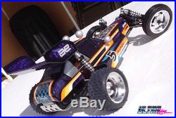 Custom Painted Vintage RC10 6160 Protech Buggy Body 1/10 Violet Blue Ultrahive