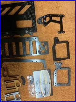 Custom Works Aggressor Chassis Parts Lot Vintage 1/10 Carpet Oval Pan Car