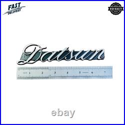 Datsun 1200 Deluxe Emblem Badge Set Front Trunk Fender Logo Vintage Car Parts