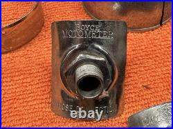 EARLY RARE Vintage BOYCE MOTOMETER MODEL S TEMPERATURE GAUGE PARTS LOT Old Car