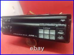 FOR PARTS SEE VIDEO Old School Vintage Alpine 7803 Pull Out Car CD FM Stereo