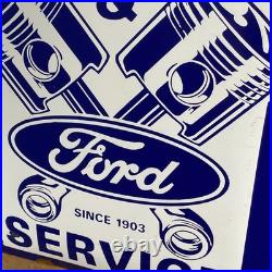FORD Enamel Sign 20.1x14.6 (51x37cm) Nice Service Car Parts Retro Vintage Decor