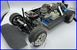 For parts Kyosho engine car 4WD vintage chassis with servomotor and engine