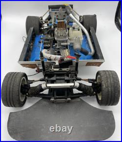 For parts Kyosho engine car 4WD vintage chassis with servomotor and engine