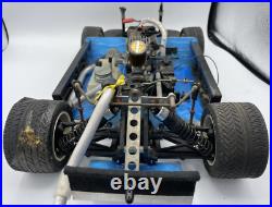 For parts Kyosho engine car 4WD vintage chassis with servomotor and engine