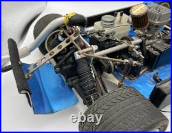 For parts Kyosho engine car 4WD vintage chassis with servomotor and engine
