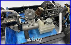 For parts Kyosho engine car 4WD vintage chassis with servomotor and engine