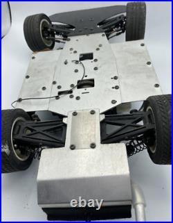 For parts Kyosho engine car 4WD vintage chassis with servomotor and engine