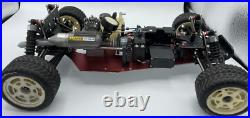 For parts Kyosho engine car vintage chassis with engine For parts Kyosho engine car vintage chassis with engine