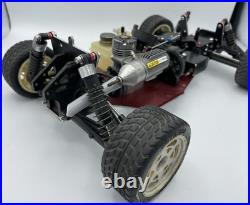 For parts Kyosho engine car vintage chassis with engine For parts Kyosho engine car vintage chassis with engine