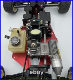 For parts Kyosho engine car vintage chassis with engine For parts Kyosho engine car vintage chassis with engine