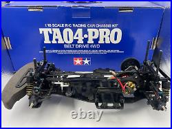 For parts TAMIYA TA04-Pro TA04-Pro carbon chassis with motor vintage rare