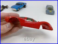 Group of Vintage Eldon Slot Car Covers and Parts
