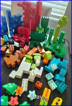 HUGE LOT LEGO DUPLO BULK 500 pcs LARGE BUILDING BRICKS with rare & vintage parts