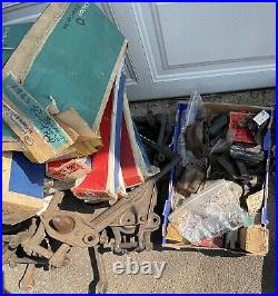 HUGE LOT Vintage Car Parts 1930's-70's MUFFLER, STRUTS, ARMS, MOUNTS, ETC