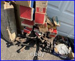 HUGE LOT Vintage Car Parts 1930's-70's MUFFLER, STRUTS, ARMS, MOUNTS, ETC