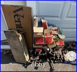 HUGE LOT Vintage Car Parts 1930's-70's MUFFLER, STRUTS, ARMS, MOUNTS, ETC