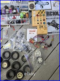 HUGE Lot Of Vintage RC Car Parts, Motors, Manuals, Wheels, Tires, Etc New & Used