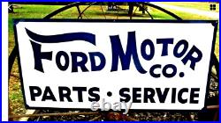 Hand Painted Vintage FORD MOTOR CO Parts Service 36 SIGN Truck Car Shop Auto