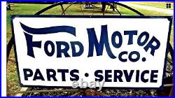 Hand Painted Vintage Style FORD MOTOR CO Parts Service 36 SIGN Truck Car Shop
