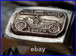 Hudson Car Club Sterling Silver Mens Signet Crest Ring Vintage Parts Classic
