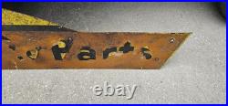 Huge 9 Ft Vintage Double Sided Plymouth Car Dealer Parts Service Sign Hanger