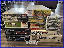 Huge Lot Of 13 Car & Plane & Ship Kits! Originals Kits & Others! Look