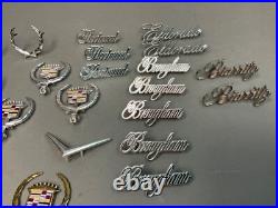 Huge Lot Of 30 Vintage Cadillac Emblem Badge Ornament Logo Car Parts 60's-80's