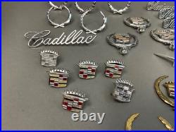Huge Lot Of 30 Vintage Cadillac Emblem Badge Ornament Logo Car Parts 60's-80's