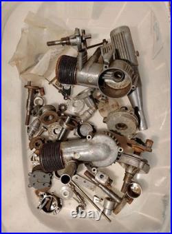 Huge Lot Of Vintage Model Airplane Engines Merlin K&B Parts Motors Rare Car