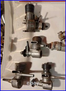 Huge Lot Of Vintage Model Airplane Engines Merlin K&B Parts Motors Rare Car
