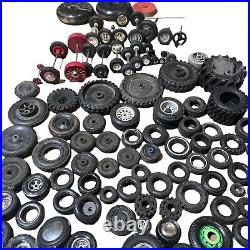 Huge Lot! Vintage Toy Car Truck Train Skates Wheels Tires Axle Rubber Wood Parts