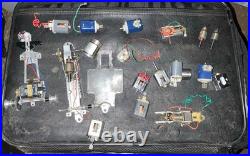 Huge Vintage Slot Car Parts! Motor, Chassis Wheels And Tires, Axles And Gears
