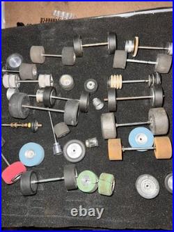 Huge Vintage Slot Car Parts! Motor, Chassis Wheels And Tires, Axles And Gears