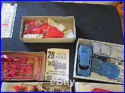 Huge lot of Vintage Slot Car Parts, decals, wheels, frames, body, tires, pieces