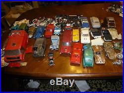 Huge lot of vintage plastic model car kits JUNKYARD parts lot van/truck/A