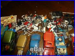 Huge lot of vintage plastic model car kits JUNKYARD parts lot van/truck/A