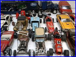 Huge vintage plastic model lot-built -with parts-Roadsters-race cars-24 vehicles