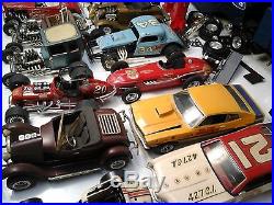 Huge vintage plastic model lot-built -with parts-Roadsters-race cars-24 vehicles