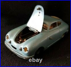 JNF Prototype Porsche 356 Coupe Windup Germany Tin Toy Car Vintage Repair/Parts