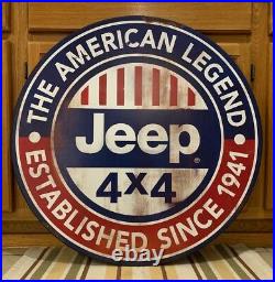Jeep Sign Parts Service Garage Truck Car Vintage Style Gas Oil Bar Lift Kit 4x4